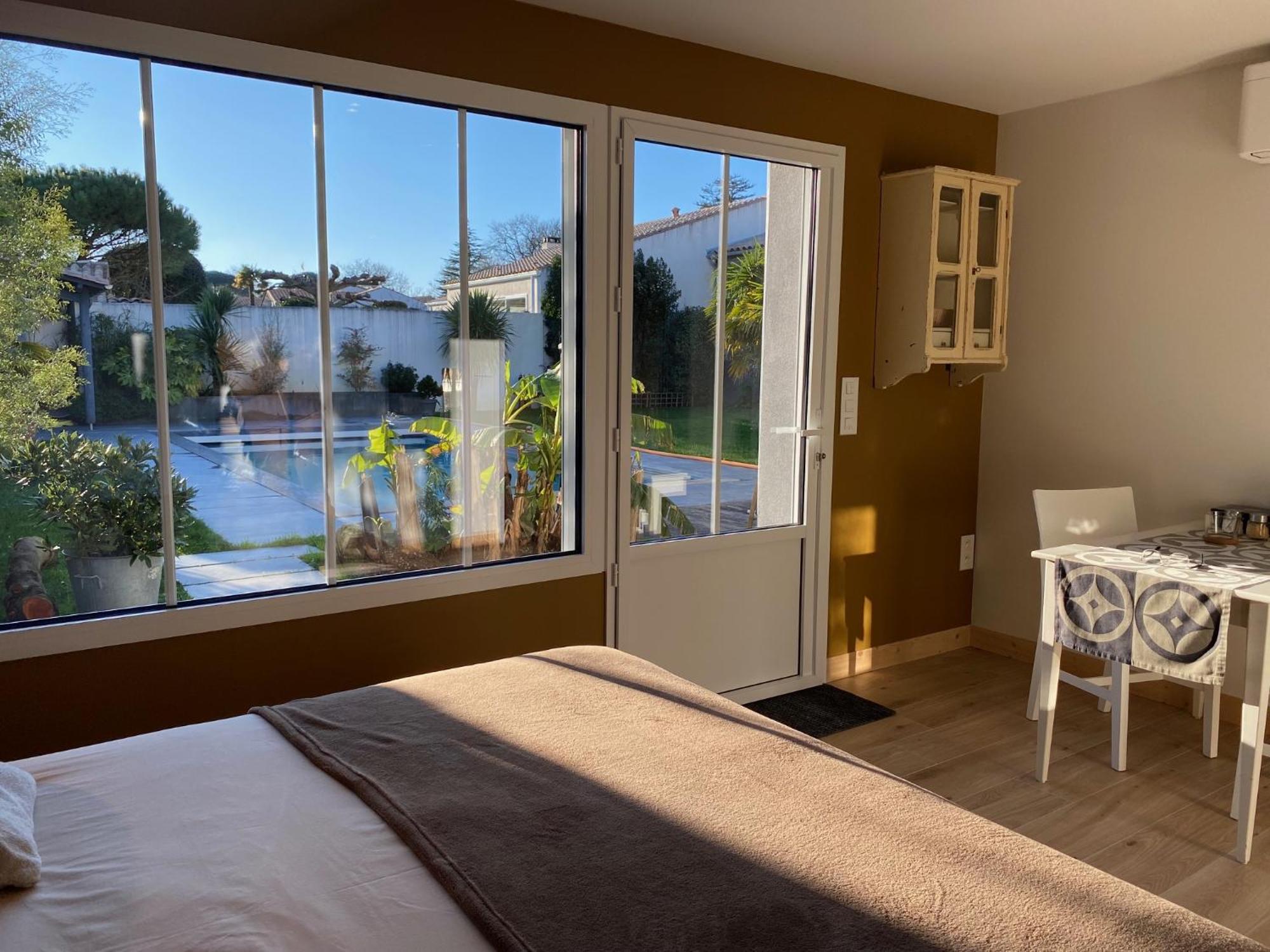 Maison M, Chambre Privee Acces Jardin Piscine Et Jacuzzi Pres De La Rochelle Λα Ροσέλ Δωμάτιο φωτογραφία